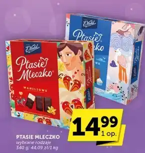 ABC E. Wedel Ptasie mleczko o smaku Strawberry Shake w czekoladzie białej 340 g oferta