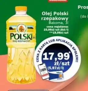 Społem Polski olej rzepakowy 1 l oferta