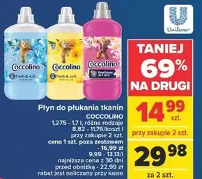 Carrefour Coccolino Blue Splash Płyn do płukania tkanin koncentrat 1450 ml (58 prań) oferta