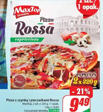 Dino MaxTop Pizza z szynką i pieczarkami Rossa oferta