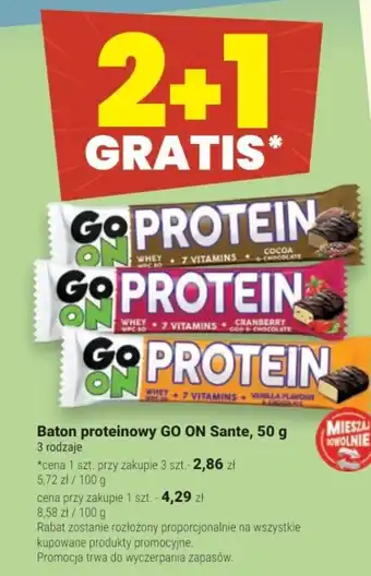 Twój Market Baton proteinowy GO ON Sante 50 g oferta