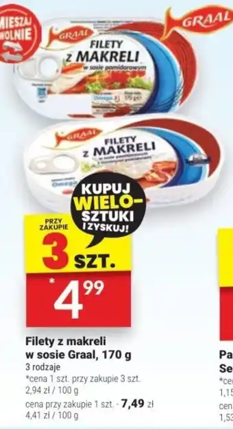 Twój Market Filety z makreli w sosie Graal 170 g oferta