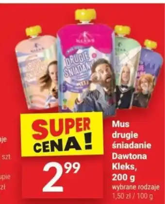 Twój Market Mus drugie śniadanie Dawtona Kleks 200 g oferta