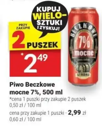 Twój Market Piwo Beczkowe mocne 7%, 500 ml oferta