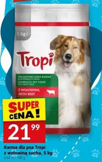 Twój Market Karma dla psa Tropi z wołowiną sucha, 5 kg oferta