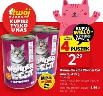 Twój Market Karma dla kota Wonder Cat mokra, 415 g oferta