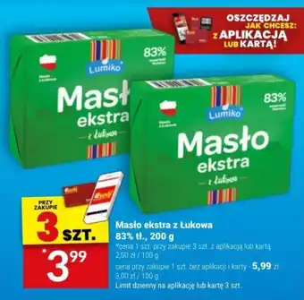 Twój Market Masło ekstra z Łukowa 83% tł., 200 g oferta