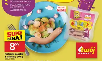 Twój Market Kiełbaski Gagatki z cielęciną, 300 g oferta