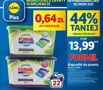 Lidl FORMIL Kapsułki do prania 22 szt. oferta