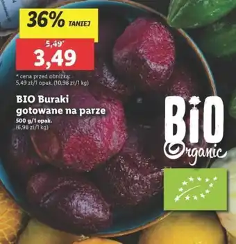 Lidl BIO Buraki gotowane na parze 500 g oferta