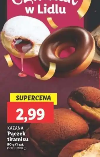 Lidl KAZANA Pączek tiramisu 90 g oferta