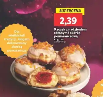 Lidl Pączek z nadzieniem różanym i skórką pomarańczową 62 g oferta
