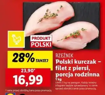 Lidl RZEŹNIK Polski kurczak filet z piersi, porcja rodzinna 1 kg oferta