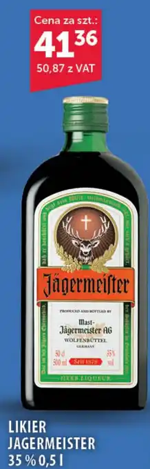 Eurocash Cash & Carry LIKIER JAGERMEISTER 35 % 0,5 L oferta
