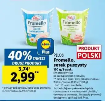 Lidl PILOS Fromello serek puszysty 150g oferta