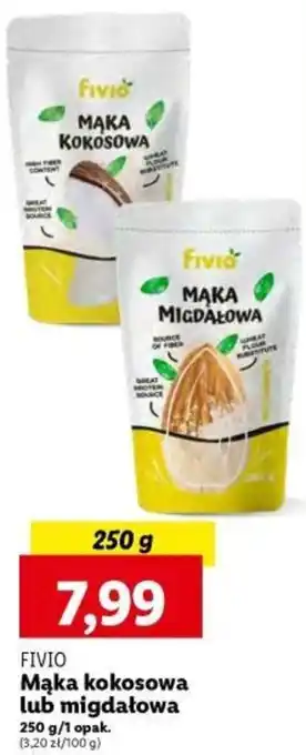 FIVIO Mąka kokosowa lub migdałowa 250g