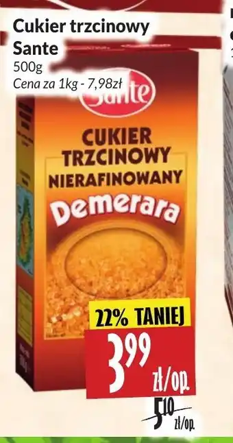 Hala Wola Cukier trzcinowy Demerara Sante 500g oferta