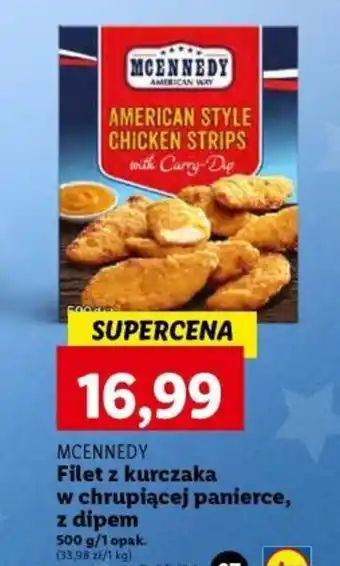 Lidl MCENNEDY Filet z kurczaka w chrupiącej panierce z dipem 500 g oferta