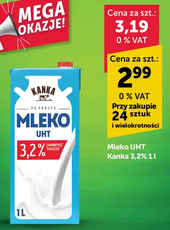 Eurocash Cash & Carry Mleko UHT Kanka 3,2% 1 L oferta