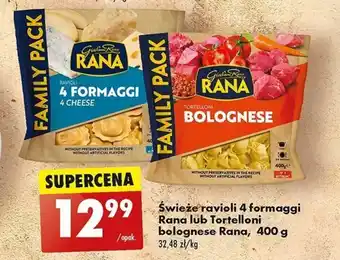 Biedronka Świeże ravioli 4 formaggi Rana lub Tortelloni bolognese Rana, 400 g oferta