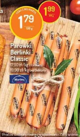 Delikatesy Centrum Parówki Berlinki 100g oferta
