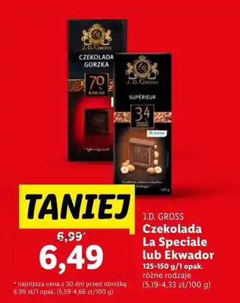 Lidl Czekolada J.D. Gross oferta