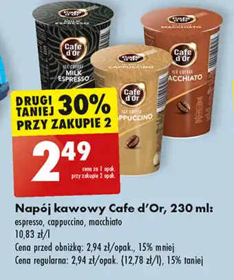 Biedronka Napój kawowy Cafe d'Or, 230 ml oferta