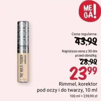 Rossmann Rimmel, korektor pod oczy i do twarzy, 10 ml oferta