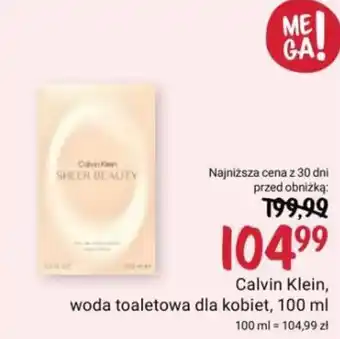 Rossmann Calvin Klein, woda toaletowa dla kobiet, 100 ml oferta