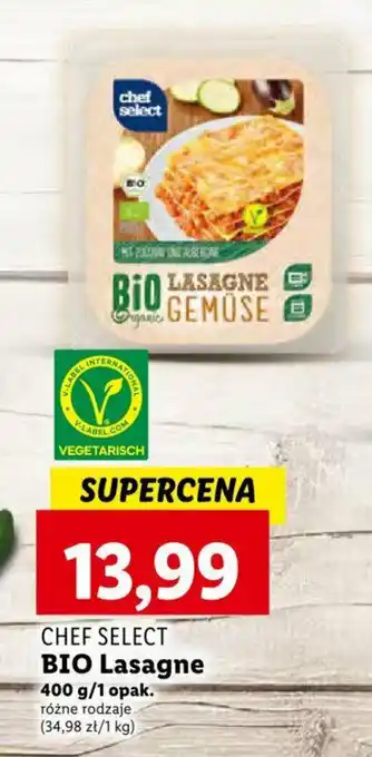 Lidl CHEF SELECT BIO Lasagne 400 g oferta