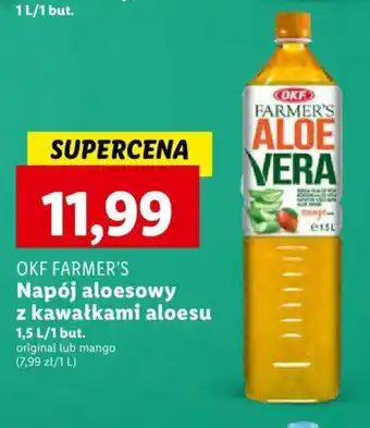 Lidl OKF FARMER'S Napój aloesowy z kawałkami aloesu 1,5 l oferta