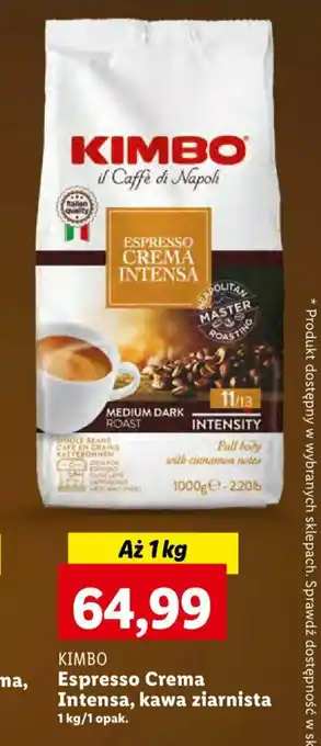 Lidl KIMBO Espresso Crema Intensa, kawa ziarnista 1 kg oferta