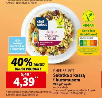 Lidl CHEF SELECT Sałatka z kaszą i hummusem 220 g oferta