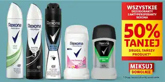 Lidl WSZYSTKIE DEZODORANTY I ANTYPERSPIRANTY REXONA oferta