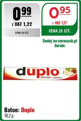 Eurocash Baton: Duplo 18,2 g oferta