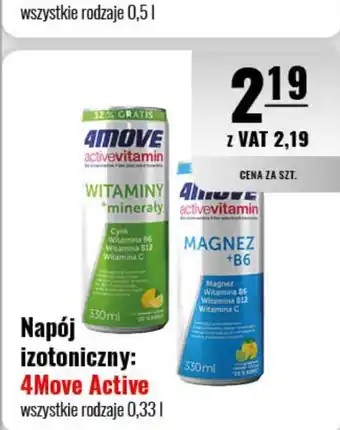 Eurocash Napój izotoniczny 4Move Active 0,33l oferta