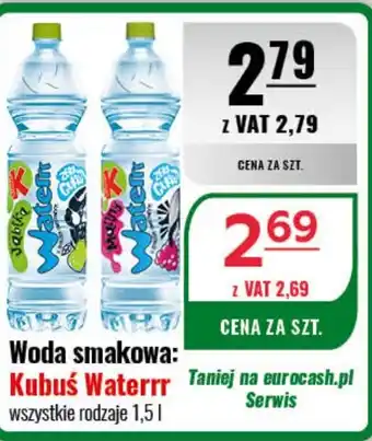 Eurocash Woda smakowa Kubuś Waterrr 1,5l oferta