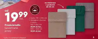 Biedronka Prześcieradło bawełniane jersey oferta