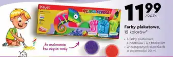Biedronka Farby plakatowe, 12 kolorów oferta