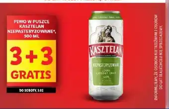 Lidl PIWO W PUSZCE KASZTELAN NIEPASTERYZOWANE 500 ML oferta