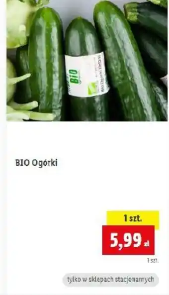 Lidl BIO Ogórki 1 szt. oferta