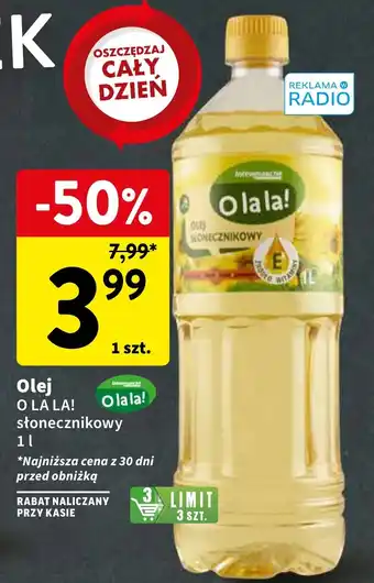 Intermarche Olej O LA LA! 1l oferta