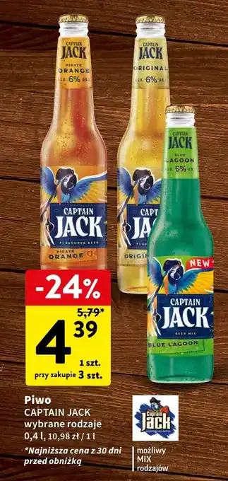 Intermarche Piwo CAPTAIN JACK 0,4l oferta