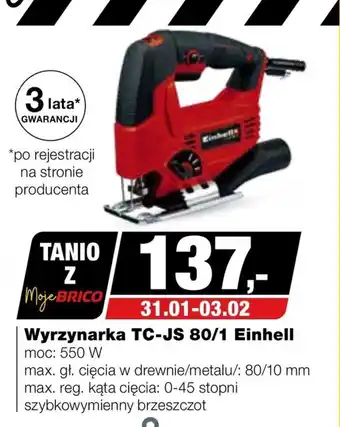 Bricomarche Wyrzynarka Einhell oferta