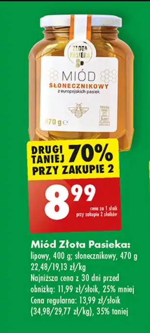 Biedronka Miód Złota Pasieka oferta