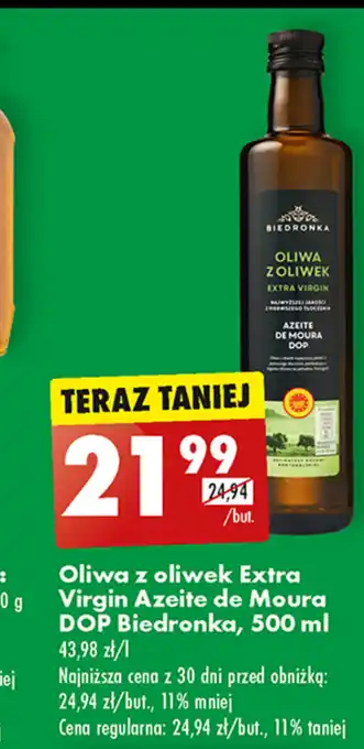 Biedronka Oliwa z oliwek Extra Virgin Azeite de Moura DOP Biedronka, 500 ml oferta