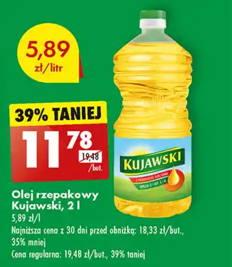 Biedronka Olej rzepakowy Kujawski, 2 l oferta