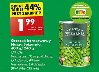 Biedronka Groszek konserwowy Nasza Spiżarnia, 400 g/240 g oferta