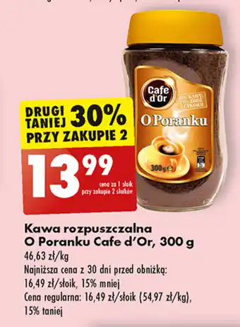 Biedronka Kawa rozpuszczalna O Poranku Cafe d'Or, 300 g oferta