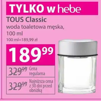 Hebe Woda toaletowa dla mężczyzn tous oferta